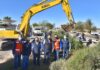 Supervisa Toño Astiazarán limpieza de canal pluvial del bulevar Navarrete