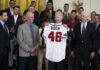 Los campeones Bravos de Atlanta visitan la Casa Blanca y Joe Biden los elogia: “Son parte de la historia estadounidense en más de 150 años”