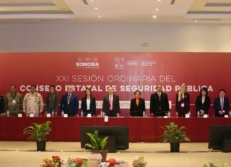 Preside gobernador Alfonso Durazo la sesión ordinaria del Consejo Estatal de Seguridad Pública