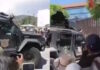 Manifestantes ‘toman’ rhino de la Policía y lo impactan contra Palacio de Gobierno en Chilpancingo