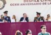 Encabeza gobernador Alfonso Durazo desfile cívico militar por el 213 aniversario de la independencia de México