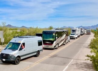 Llega la primera caravana de turistas proveniente de Estados Unidos a Sonora