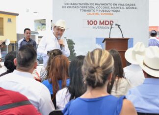 Entrega Gobierno de Sonora rehabilitación de vialidades en Cajeme