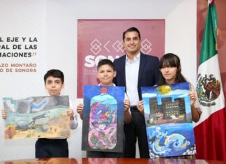 Premia SEC a ganadores estatales del 47 Concurso Nacional de Pintura Infantil “El Niño y La Mar”