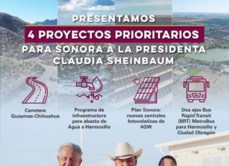 Expone Gobierno de Sonora proyectos de desarrollo a Presidenta Sheinbaum