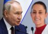 Sheinbaum invita a Vladimir Putin a toma de posesión en México
