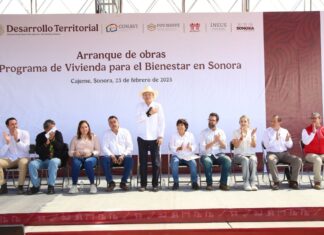 Inicia en Sonora construcción de 33,800 casas del Programa Nacional de Vivienda; Gobernador Durazo coloca primera piedra