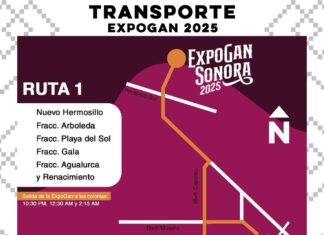 Gobierno del Sonora ofrecerá transporte público especial nocturno durante la ExpoGan
