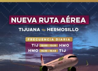 Gobernador Durazo fortalece conectividad y turismo en Sonora con nueva ruta aérea Hermosillo – Tijuana