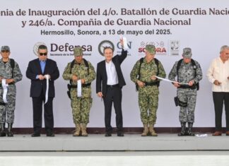 Inauguran Gobernador Durazo y General Trevilla instalaciones de la Guardia Nacional para fortalecer la seguridad en Sonora