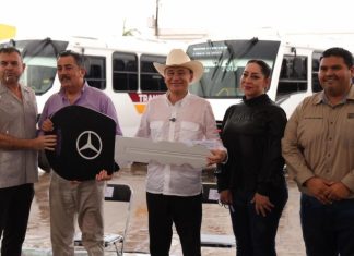Gobernador Alfonso Durazo puso en marcha la nueva Línea 16 Transversal en Ciudad Obregón
