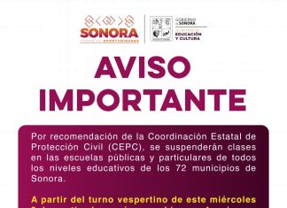 Emite Gobierno de Sonora medidas preventivas para el sector educativo ante pronóstico de lluvias: SEC