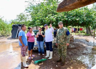 Supervisa Gobernador Durazo comunidades afectadas por tormenta tropical Raymond y garantiza apoyos a familias