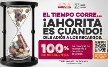 ¡Ahorita es cuando! Descuentos del 100 % en recargos durante el Buen Fin 2025: Gobierno de Sonora