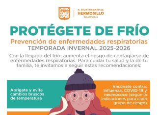Emite Salud Pública Municipal recomendaciones para proteger a la población por el frente frío número 31