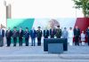 Rinden Durazo y Sheinbaum homenaje al lábaro patrio con toma de protesta a escoltas en enlace nacional