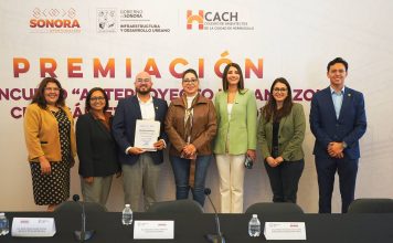 Gobernador Alfonso Durazo premia a ganadores del concurso “Anteproyecto Urbano Zona Cruz Gálvez en Hermosillo”