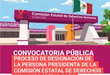 Abre Congreso de Sonora periodo de recepción de documentos para la presidencia de la Comisión Estatal de Derechos Humanos