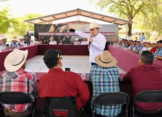 Gobernador Durazo respalda al Fuerte Mayo y asegura agua para el campo