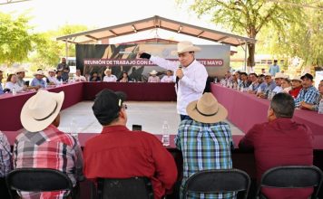 Gobernador Durazo respalda al Fuerte Mayo y asegura agua para el campo