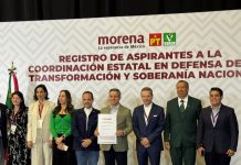 Omar Del Valle Colosio levanta la mano por la 4T en Sonora