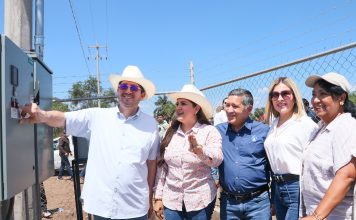 Encabezan Jorge Elías Retes y Célida López inauguración de pozo hidroagrícola en San Ignacio