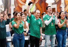 Acompañado de jóvenes sonorenses, Gobernador Durazo vive la emoción del debut de México en la Copa Mundial de la FIFA 2026