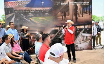 Arranca Gobernador Durazo modernización del estadio de Los Mayos “Ciclón” Echeverría