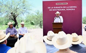 Con apoyo de presidenta Sheinbaum, Gobernador Durazo inicia construcción de Subasta ganadera de la sierra en Moctezuma