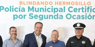 Reconoce Toño Astiazarán preparación de la Policía Municipal con certificación por segunda ocasión de CERTIPOL