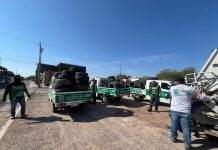 Retira Gobierno Municipal 532 neumáticos en desuso con el Llantatón realizado en Las Minitas