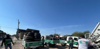 Retira Gobierno Municipal 532 neumáticos en desuso con el Llantatón realizado en Las Minitas